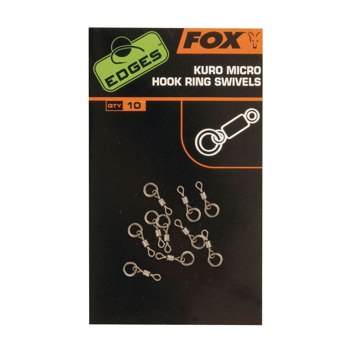 Fox International Edges Kuro Micro Hook Ring Swivels ασημί CAC586 2