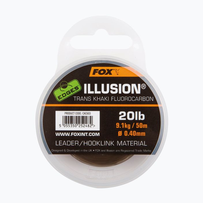 Γραμμή Flurocarbon Fox International Edges Illusion Flurocarbon Leader πράσινο CAC604