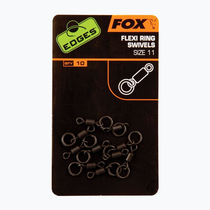 Fox International Edges Flexi Ring Swivel περιστρεφόμενος κρίκος κυπρίνου μαύρος CAC609