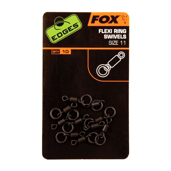 Fox International Edges Flexi Ring Swivel περιστρεφόμενος κρίκος κυπρίνου μαύρος CAC609 2