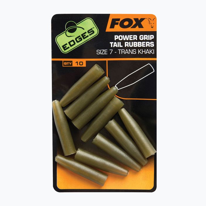 Fox International Edges Surefit Tail Rubbers προστατευτικά κλιπ ασφαλείας 10 τεμ. Trans Khaki CAC637