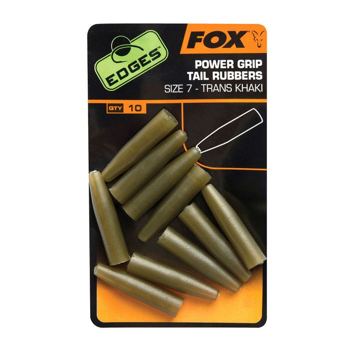 Fox International Edges Surefit Tail Rubbers προστατευτικά κλιπ ασφαλείας 10 τεμ. Trans Khaki CAC637 2