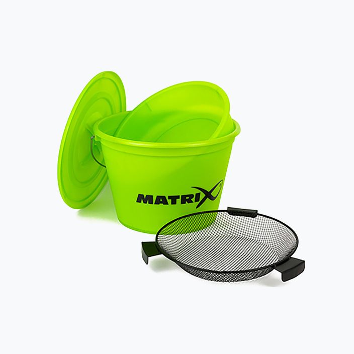 Matrix Bucket Set Inc Tray And Riddle πράσινο GBT020 κάδος αλιείας με μπολ και κόσκινο 2