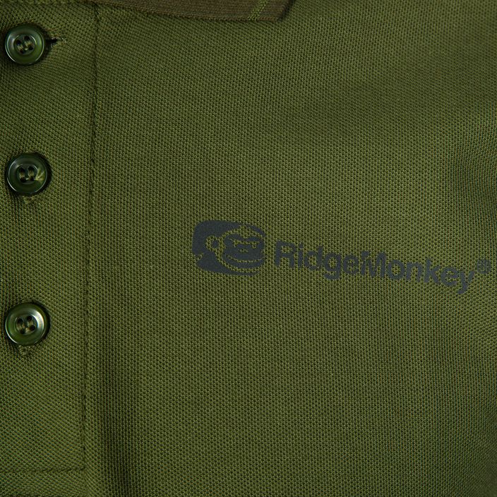 Ανδρικό πουκάμισο ψαρέματος RidgeMonkey Apearel Dropback Polo Shirt πράσινο RM266 3