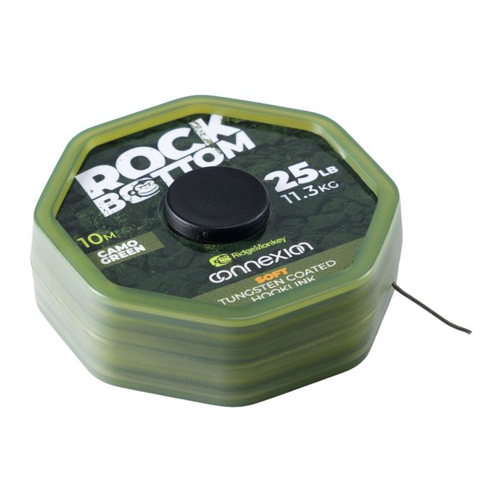 RidgeMonkey κυπρίνος ηγέτης πλεξούδα Connexion Rock Bottom Tungsten Soft Coated Hooklink πράσινο RMT279 2