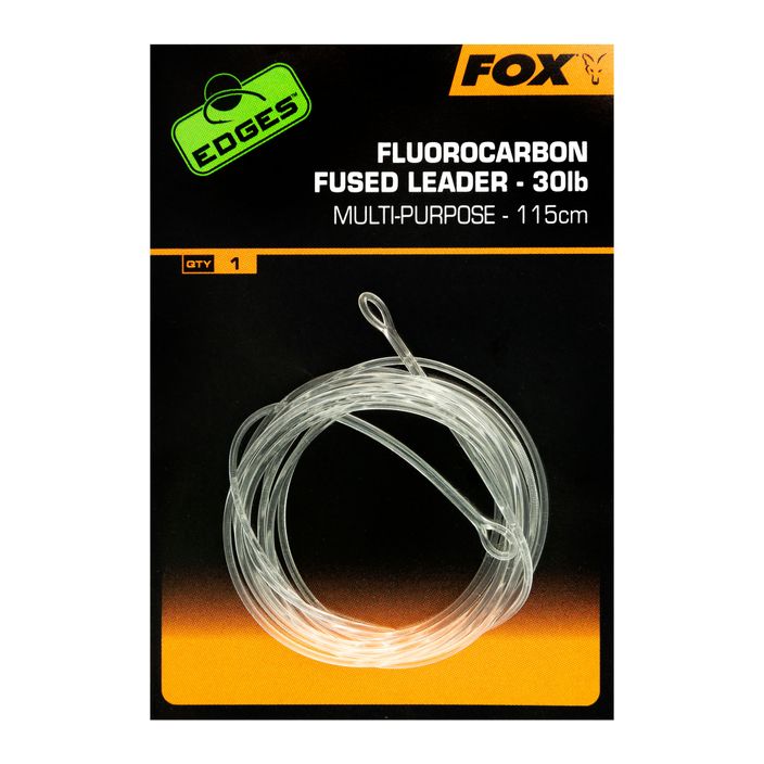 Αρχηγός κυπρίνου FFox International Fluorocarbon Fused leader 30 lb - No Swivel 115 cm διαφανές CAC720 2