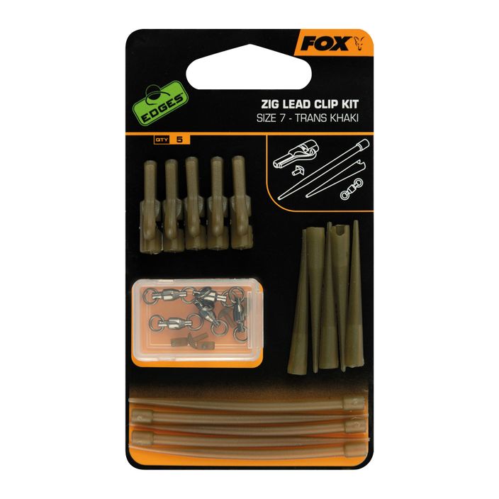 Fox International Secure Zig Lead Clip Kit 5 τεμ. Trans Khaki CAC722 2