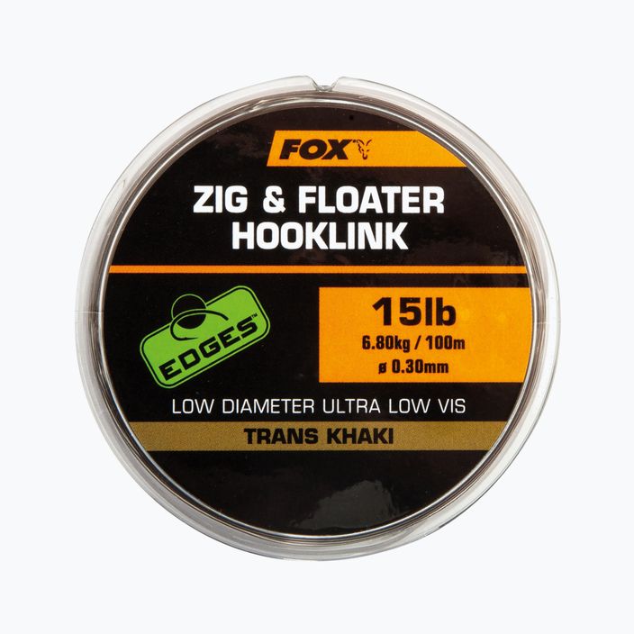 Fox International Zig και Floater Hooklink 100m καφέ γραμμή CML169