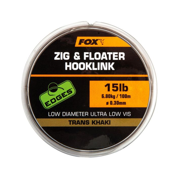 Fox International Zig και Floater Hooklink 100m καφέ γραμμή CML169 2