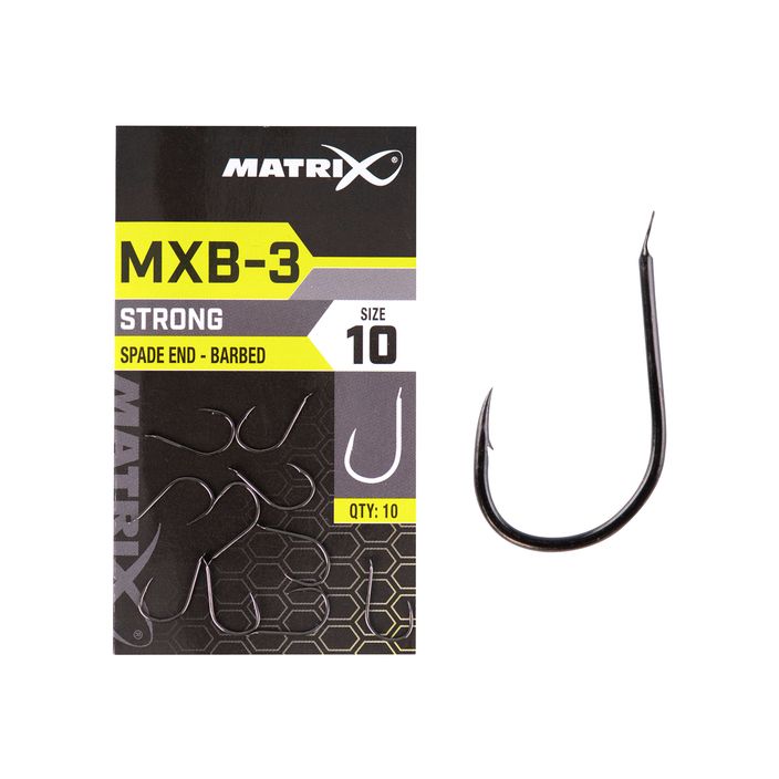 Matrix MXB-3 αγκίστρια με άγκιστρα με άκρο φτυάρι 10 τεμάχια μαύρο GHK160 2