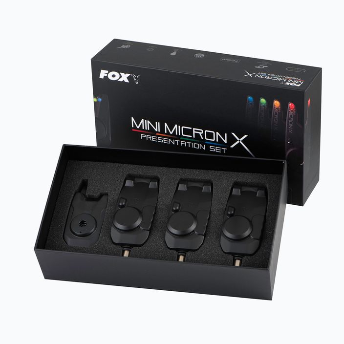 Fox International Mini Micron X 3 σετ καλάμι αλιείας σήματα μαύρο CEI198