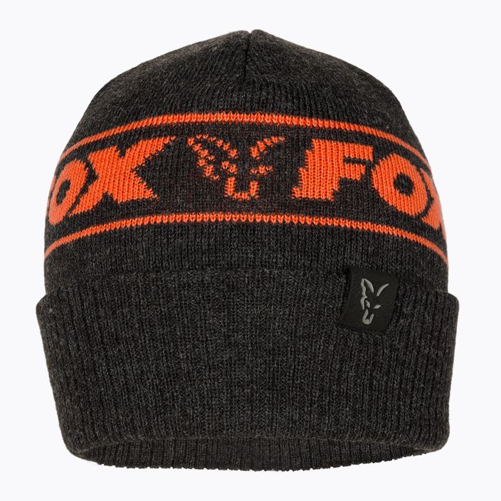 Fox International Collection χειμερινός σκούφος μαύρο/πορτοκαλί 2