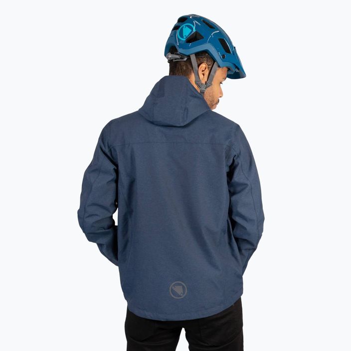 Ανδρικό Endura Hummvee Αδιάβροχο μπουφάν ποδηλασίας με κουκούλα μπλε μελάνι 6
