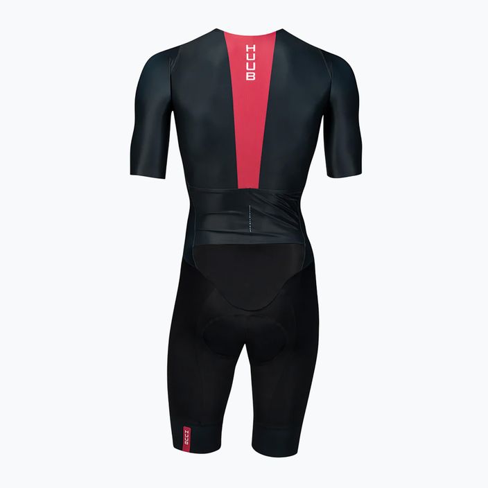 HUUB Strada Road Speed Suit Smooth Sleeve μαύρο/κόκκινο ανδρικό κοστούμι ποδηλασίας 2