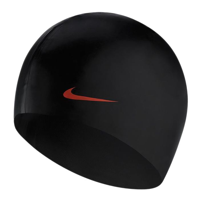 Nike Solid σιλικόνη σκουφάκι κολύμβησης μαύρο 93060-001 2