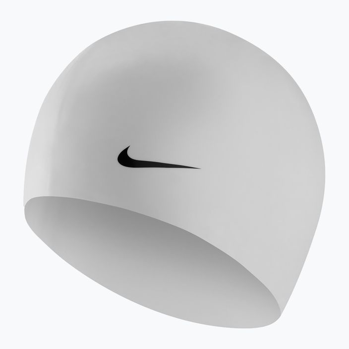 Nike Solid σιλικόνη σκουφάκι κολύμβησης λευκό 93060-100 2