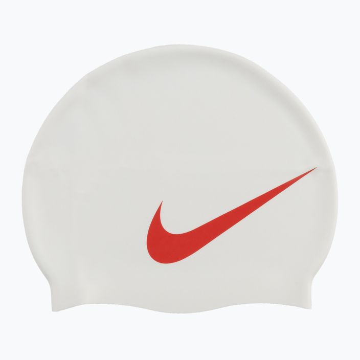 Nike BIG SWOOSH καπέλο για κολύμπι λευκό και κόκκινο NESS5173-173