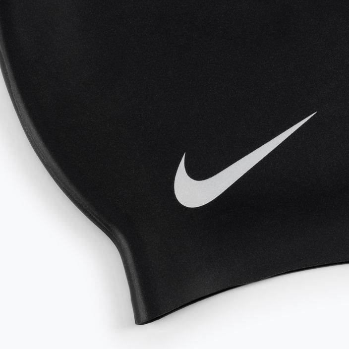 Nike Solid Silicone παιδικό σκουφάκι κολύμβησης μαύρο TESS0106-001 2