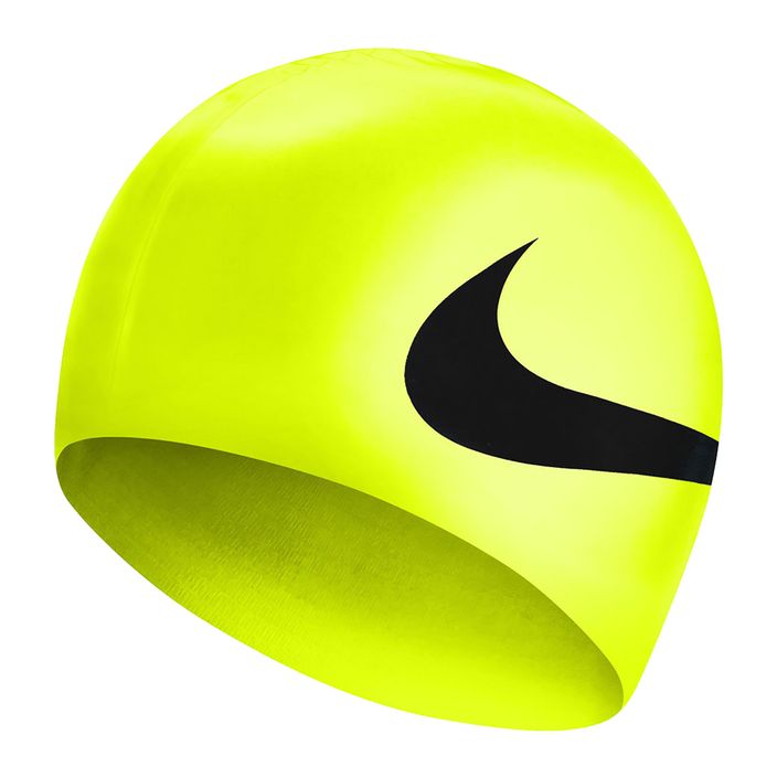Nike Big Swoosh κίτρινο καπέλο για κολύμπι NESS8163-163 2