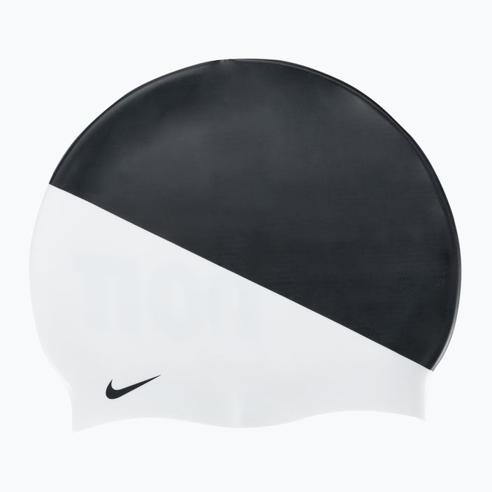 Nike Jdi Slogan σκουφάκι για κολύμπι μαύρο και άσπρο NESS9164-001 2