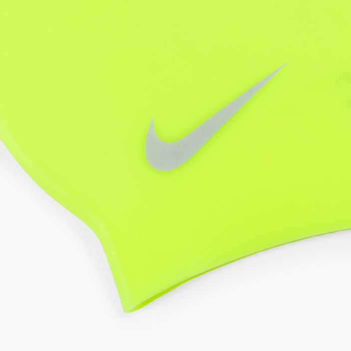 Nike Solid Silicone παιδικό σκουφάκι κολύμβησης κίτρινο TESS0106 2