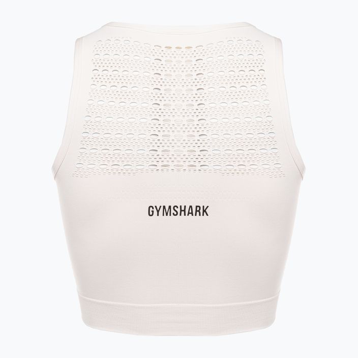 Γυναικείο Gymshark Energy Seamless Crop Top κρέμα λευκό 6