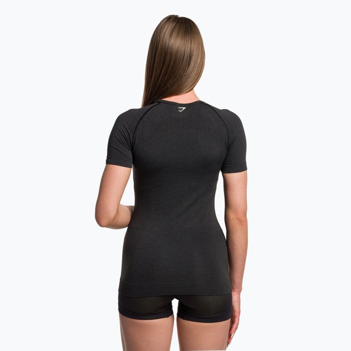 Γυναικείο μπλουζάκι προπόνησης Gymshark Vital Seamless μαύρο/μαύρο 3