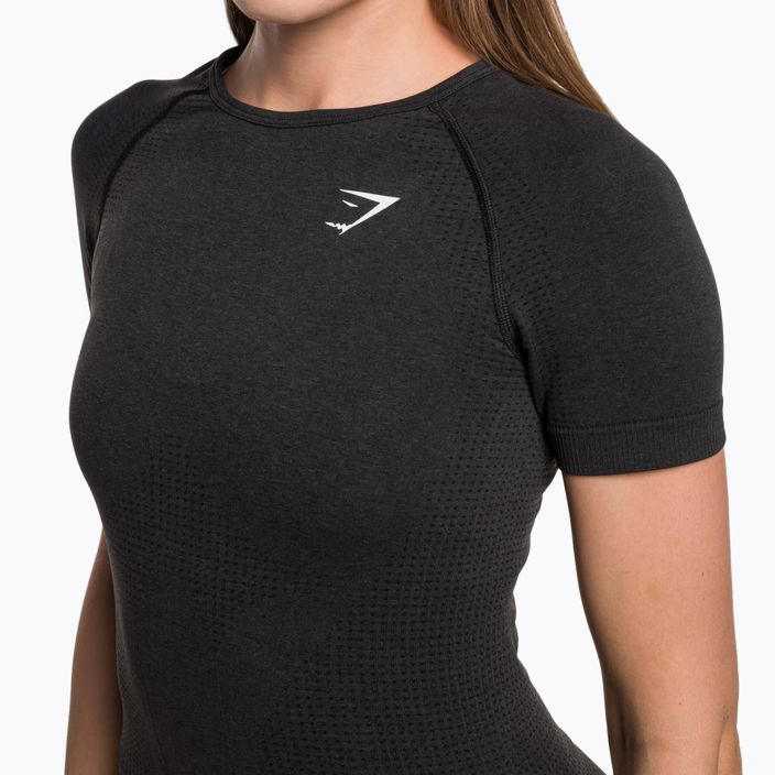 Γυναικείο μπλουζάκι προπόνησης Gymshark Vital Seamless μαύρο/μαύρο 4