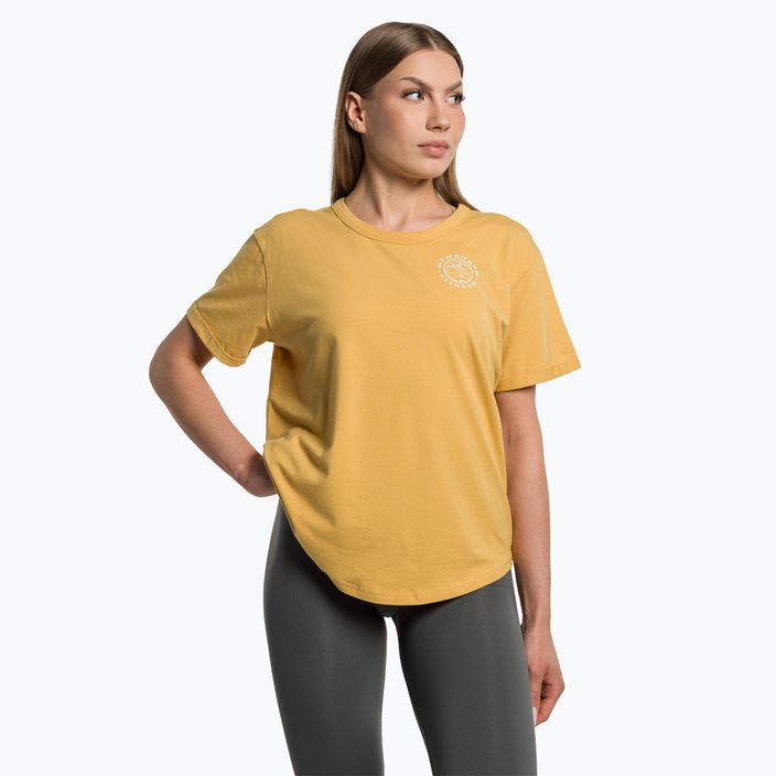 Γυναικείο μπλουζάκι προπόνησης Gymshark GFX Legacy Tee κίτρινο/λευκό