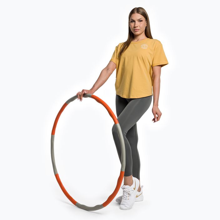 Γυναικείο μπλουζάκι προπόνησης Gymshark GFX Legacy Tee κίτρινο/λευκό 2