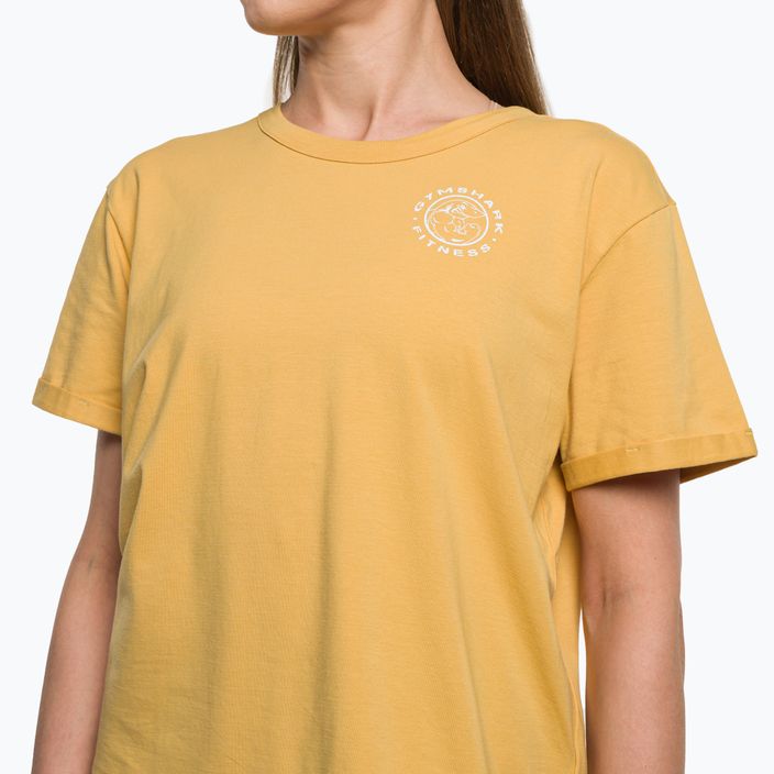 Γυναικείο μπλουζάκι προπόνησης Gymshark GFX Legacy Tee κίτρινο/λευκό 4