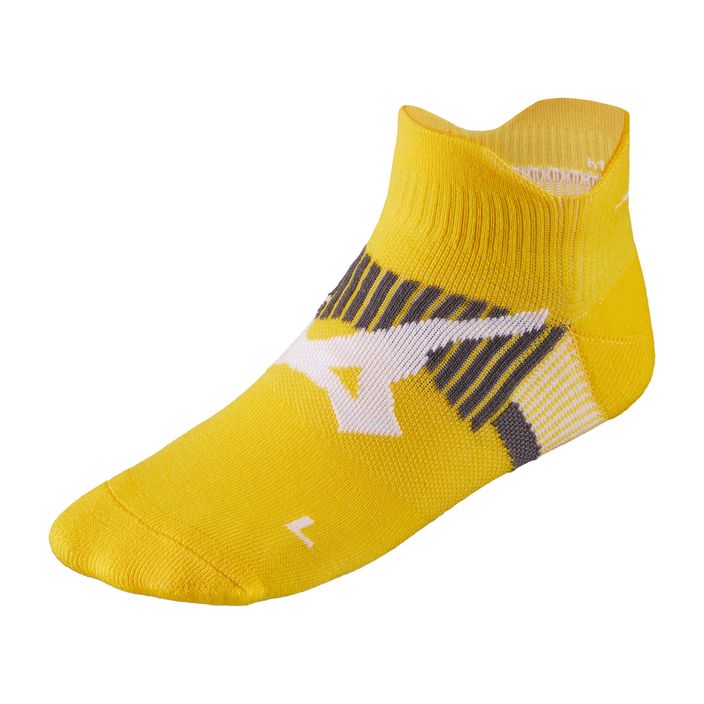 Mizuno DryLite Race Mid αγωνιστικές κάλτσες κίτρινου χρώματος 2