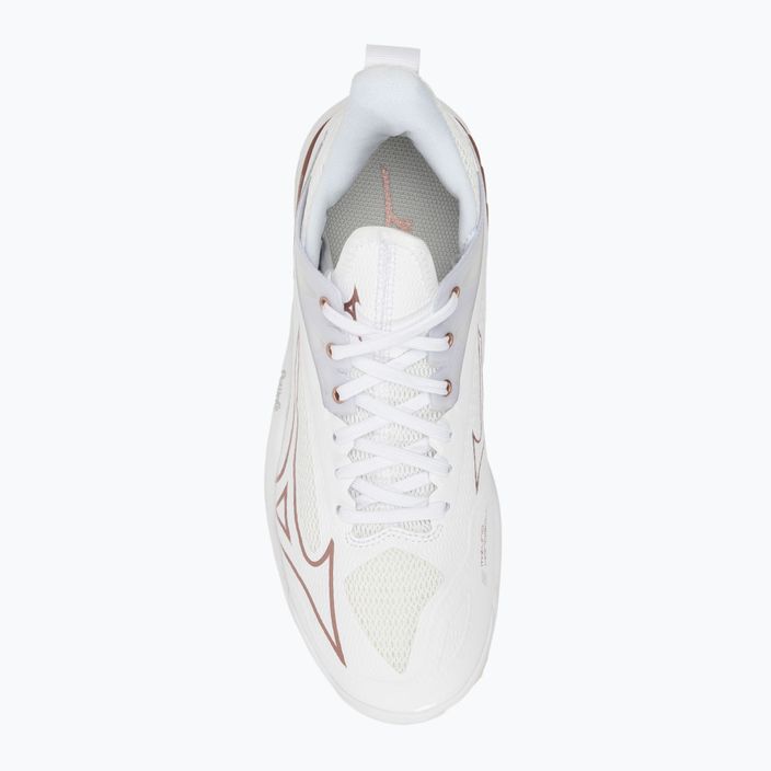 Γυναικεία παπούτσια χάντμπολ Mizuno Wave Mirage 4 λευκό/ροζ/χιονισμένο λευκό 5