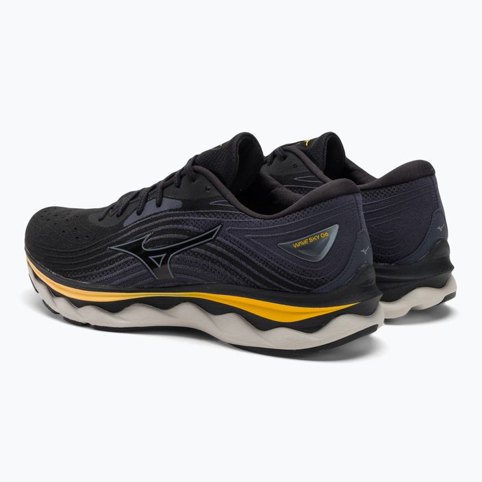 Ανδρικά παπούτσια για τρέξιμο Mizuno Wave Sky 6 μαύρο/tradewinds/gold fusion 3