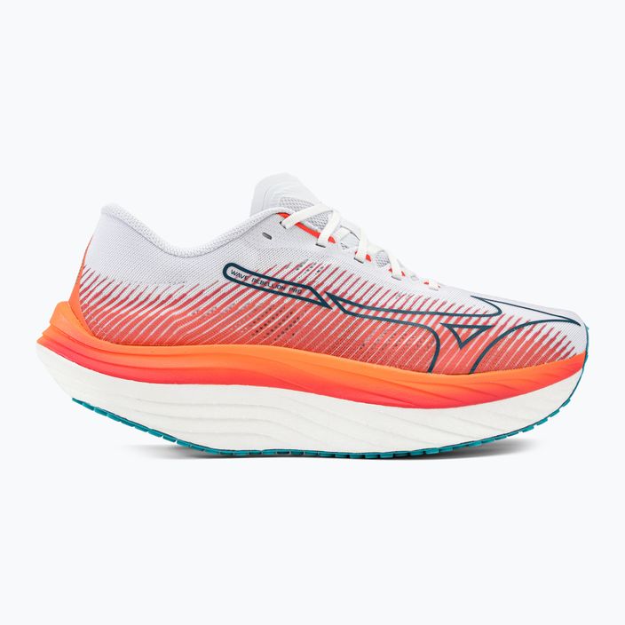 Mizuno Wave Rebellion Pro λευκό-πορτοκαλί παπούτσι για τρέξιμο J1GC231701 2