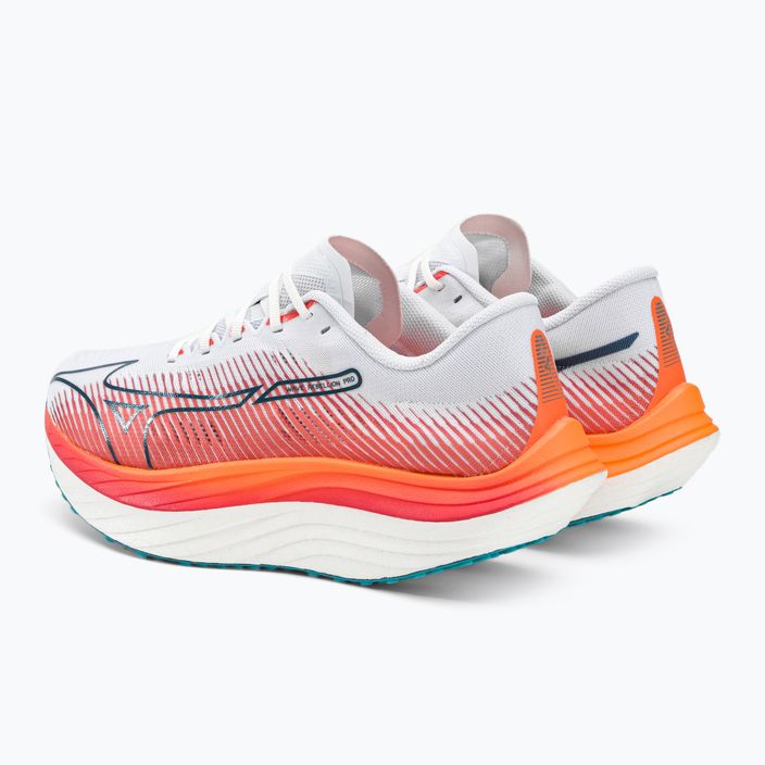 Mizuno Wave Rebellion Pro λευκό-πορτοκαλί παπούτσι για τρέξιμο J1GC231701 3