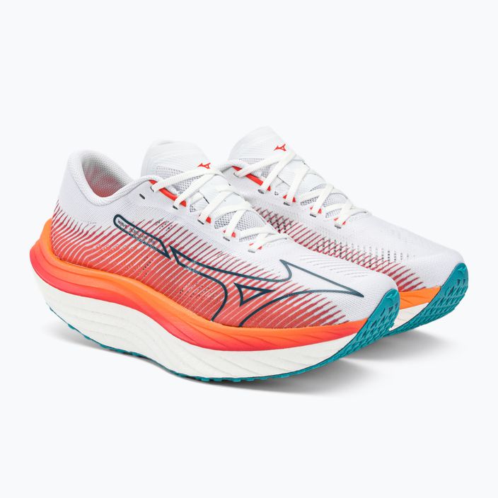 Mizuno Wave Rebellion Pro λευκό-πορτοκαλί παπούτσι για τρέξιμο J1GC231701 4