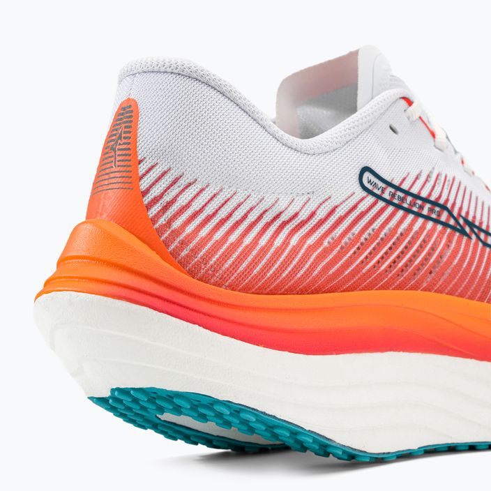 Mizuno Wave Rebellion Pro λευκό-πορτοκαλί παπούτσι για τρέξιμο J1GC231701 8