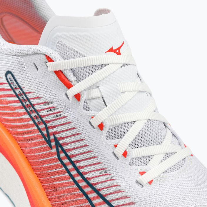 Mizuno Wave Rebellion Pro λευκό-πορτοκαλί παπούτσι για τρέξιμο J1GC231701 9