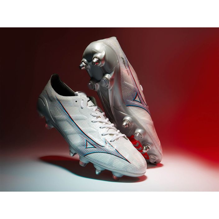 Ανδρικά ποδοσφαιρικά παπούτσια Mizuno Alpha JP Mix λευκό/κόκκινο ανάφλεξης/ 801 c 17