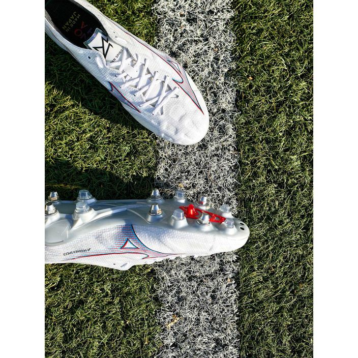 Ανδρικά ποδοσφαιρικά παπούτσια Mizuno Alpha JP Mix λευκό/κόκκινο ανάφλεξης/ 801 c 21