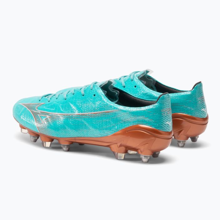 Ανδρικά ποδοσφαιρικά παπούτσια Mizuno Alpha JP Mix μπλε curacao/snow white/redbsatin 3