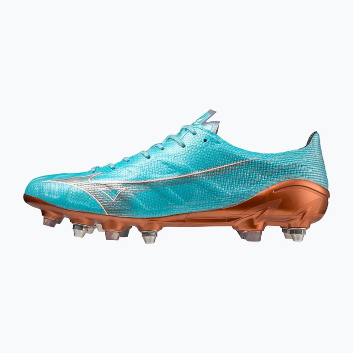 Ανδρικά ποδοσφαιρικά παπούτσια Mizuno Alpha JP Mix μπλε curacao/snow white/redbsatin 12