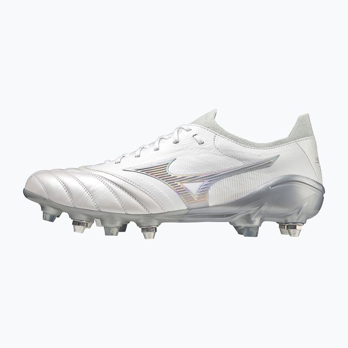 Mizuno Morelia Neo III Beta JMP ποδοσφαιρικά παπούτσια λευκά/ολόγραμμα/κρύο γκρι 3c 12