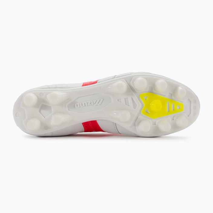 Ανδρικά ποδοσφαιρικά παπούτσια Mizuno Morelia II Elite MD λευκά/κοραλλί κοραλλί2/μπολτ2 5