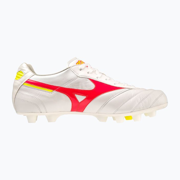 Ανδρικά ποδοσφαιρικά παπούτσια Mizuno Morelia II Elite MD λευκά/κοραλλί κοραλλί2/μπολτ2 8