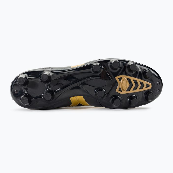 Mizuno Morelia II PRO MD ανδρικά ποδοσφαιρικά παπούτσια μαύρο/χρυσό/σκιά 5