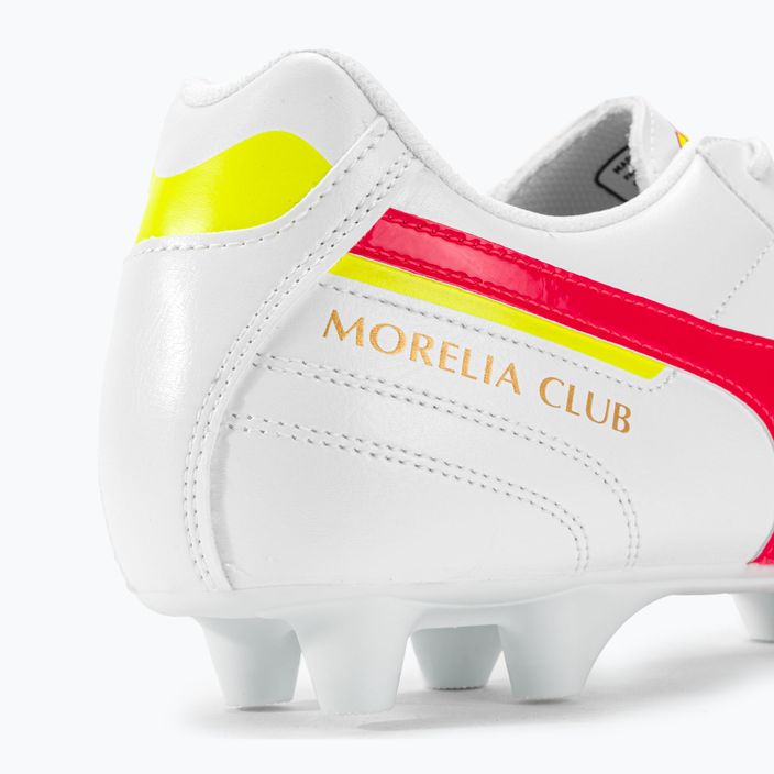 Mizuno Morelia II Club MD ανδρικές μπότες ποδοσφαίρου λευκές/κοραλλί κοραλλί2/bolt2 10