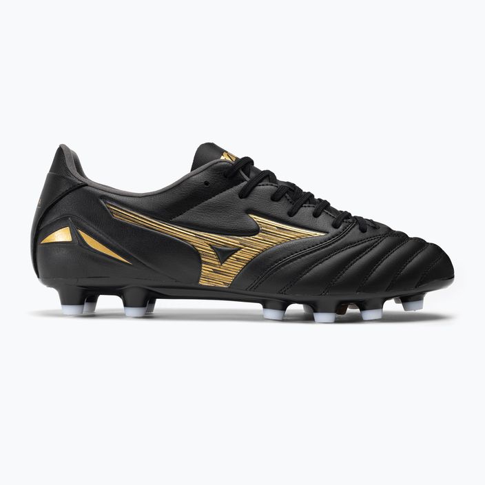 Ανδρικά ποδοσφαιρικά παπούτσια Mizuno Morelia Neo IV Pro AG μαύρο/χρυσό/μαύρο 2