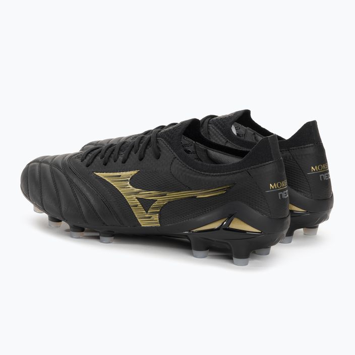 Mizuno Morelia Neo IV Beta JP MD ανδρικά ποδοσφαιρικά παπούτσια μαύρο/χρυσό/μαύρο 4